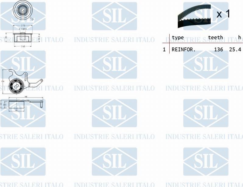 Saleri SIL TK1188 - Zobsiksnas komplekts adetalas.lv