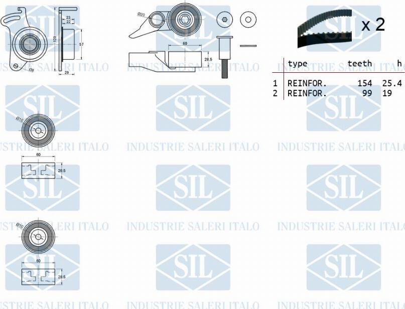 Saleri SIL TK1301 - Zobsiksnas komplekts adetalas.lv