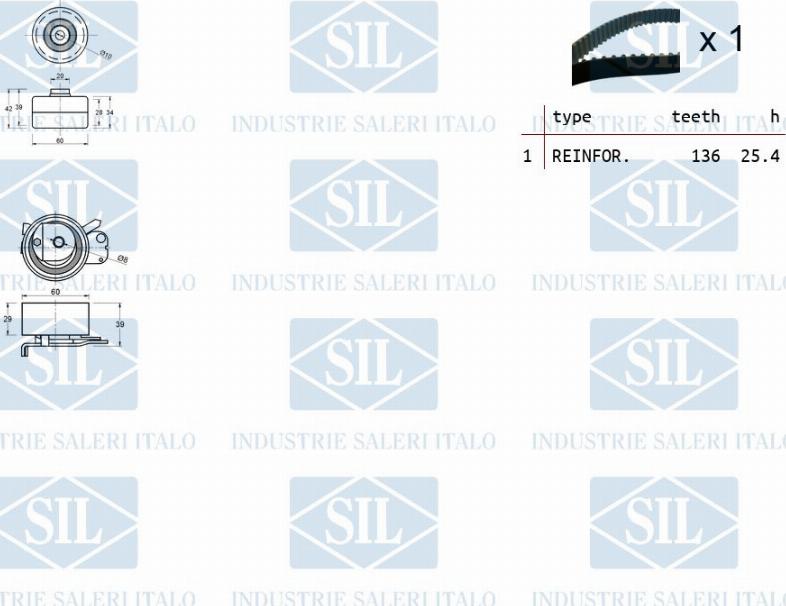 Saleri SIL TK1256 - Zobsiksnas komplekts adetalas.lv