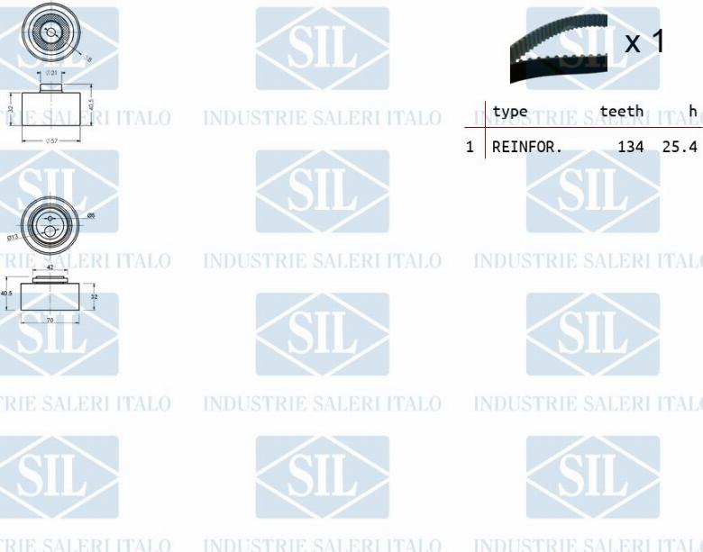 Saleri SIL TK1231 - Zobsiksnas komplekts adetalas.lv