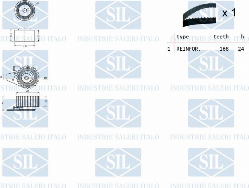 Saleri SIL TK1229 - Zobsiksnas komplekts adetalas.lv