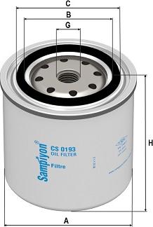 SAMPIYON FILTER CS 0193 - Eļļas filtrs adetalas.lv