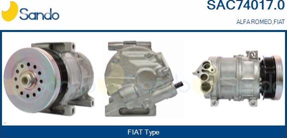 Sando SAC74017.0 - Kompresors, Gaisa kond. sistēma adetalas.lv