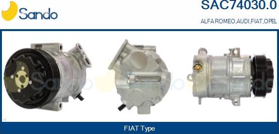 Sando SAC74030.0 - Kompresors, Gaisa kond. sistēma adetalas.lv