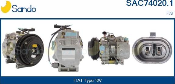 Sando SAC74020.1 - Kompresors, Gaisa kond. sistēma adetalas.lv