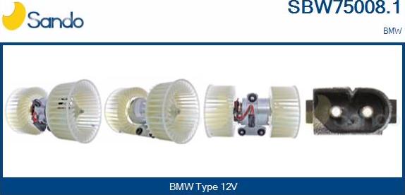 Sando SBW75008.1 - Salona ventilators adetalas.lv