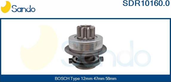 Sando SDR10160.0 - Zobrats, Starteris adetalas.lv