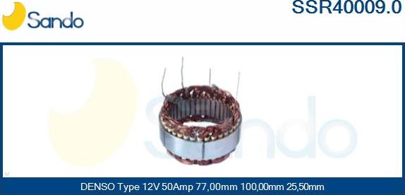 Sando SSR40009.0 - Stators, Ģenerators adetalas.lv