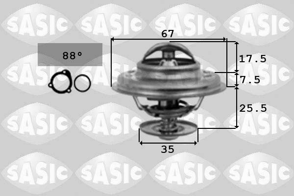 Sasic 9000335 - Termostats, Dzesēšanas šķidrums adetalas.lv