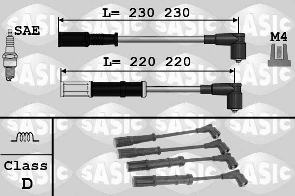 Sasic 9286045 - Augstsprieguma vadu komplekts adetalas.lv