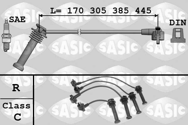 Sasic 9286054 - Augstsprieguma vadu komplekts adetalas.lv