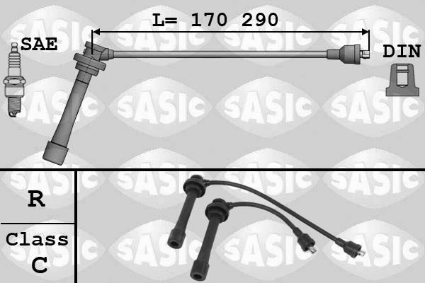 Sasic 9286062 - Augstsprieguma vadu komplekts adetalas.lv