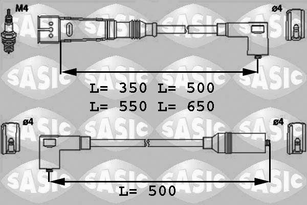 Sasic 9286019 - Augstsprieguma vadu komplekts adetalas.lv