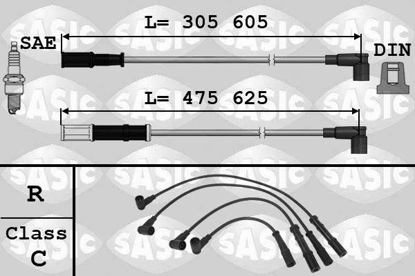 Sasic 9286014 - Augstsprieguma vadu komplekts adetalas.lv