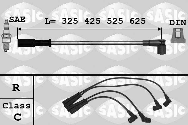 Sasic 9286017 - Augstsprieguma vadu komplekts adetalas.lv