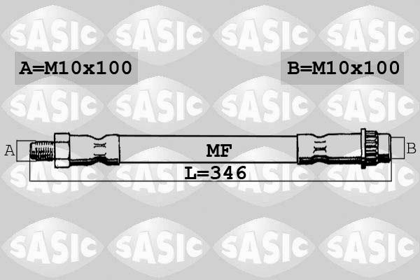 Sasic SBH4080 - Bremžu šļūtene adetalas.lv