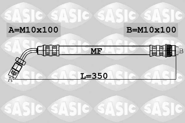 Sasic 6604019 - Bremžu šļūtene adetalas.lv