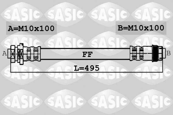 Sasic 6604030 - Bremžu šļūtene adetalas.lv