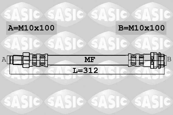 Sasic 6606034 - Bremžu šļūtene adetalas.lv