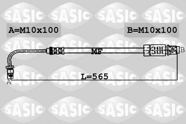 Sasic 6600022 - Bremžu šļūtene adetalas.lv