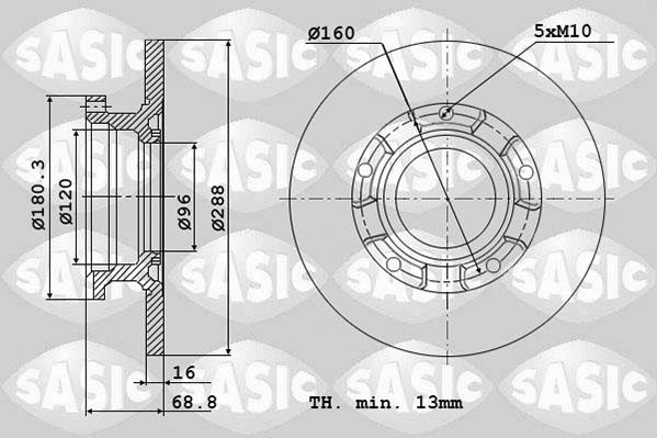 Sasic 6106298 - Bremžu diski adetalas.lv