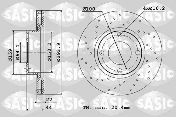 Sasic 6106247 - Bremžu diski adetalas.lv