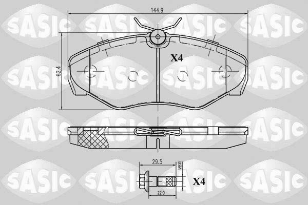 Sasic 6214007 - Bremžu uzliku kompl., Disku bremzes adetalas.lv