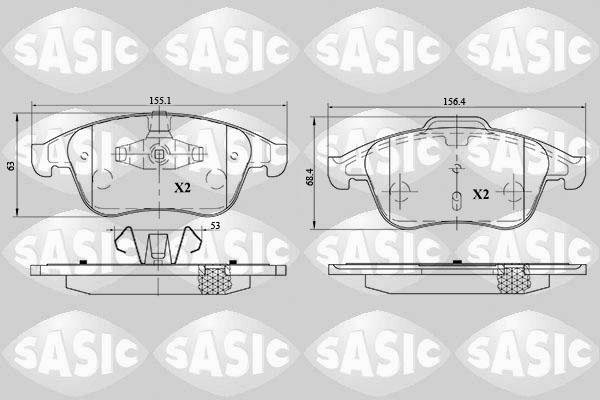 Sasic 6214027 - Bremžu uzliku kompl., Disku bremzes adetalas.lv