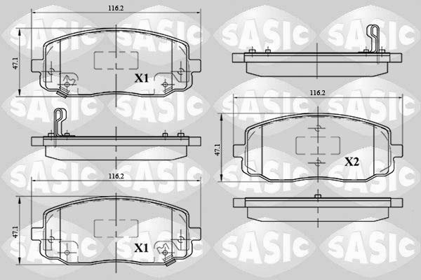 Sasic 6216094 - Bremžu uzliku kompl., Disku bremzes adetalas.lv