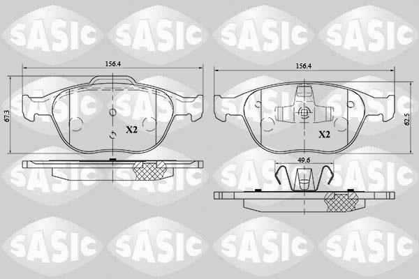 Sasic 6216068 - Bremžu uzliku kompl., Disku bremzes adetalas.lv