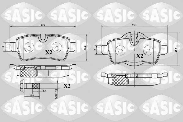 Sasic 6216062 - Bremžu uzliku kompl., Disku bremzes adetalas.lv