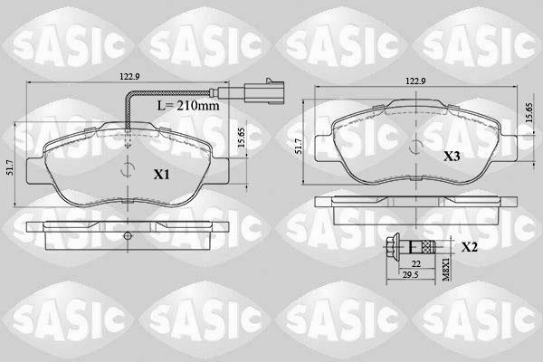 Sasic 6216085 - Bremžu uzliku kompl., Disku bremzes adetalas.lv