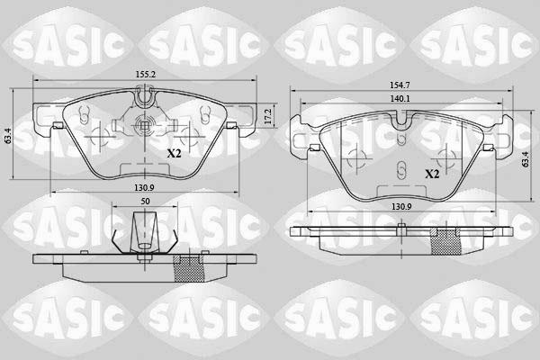 Sasic 6216080 - Bremžu uzliku kompl., Disku bremzes adetalas.lv