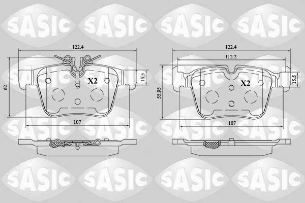 Sasic 6216193 - Bremžu uzliku kompl., Disku bremzes adetalas.lv