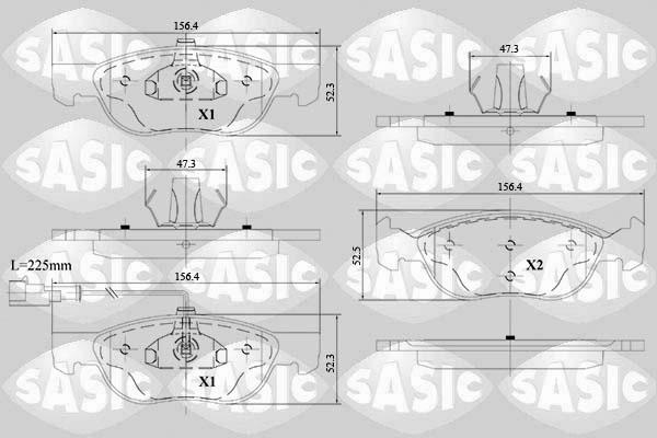 Sasic 6216150 - Bremžu uzliku kompl., Disku bremzes adetalas.lv