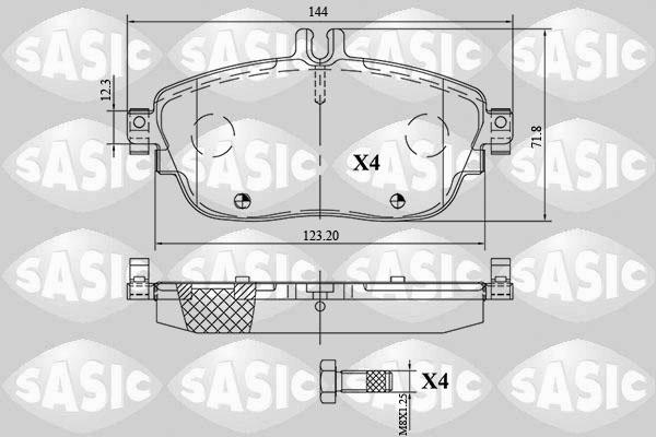 Sasic 6216158 - Bremžu uzliku kompl., Disku bremzes adetalas.lv