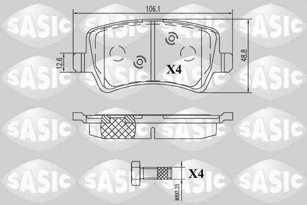 Sasic 6216160 - Bremžu uzliku kompl., Disku bremzes adetalas.lv