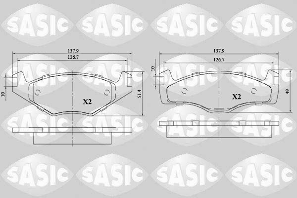 Sasic 6216102 - Bremžu uzliku kompl., Disku bremzes adetalas.lv