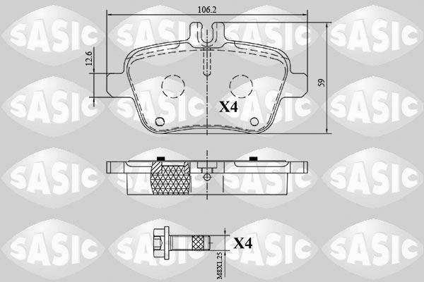 Sasic 6216184 - Bremžu uzliku kompl., Disku bremzes adetalas.lv