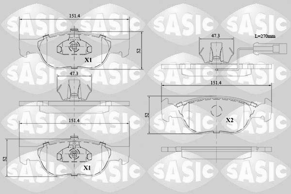 Sasic 6216134 - Bremžu uzliku kompl., Disku bremzes adetalas.lv