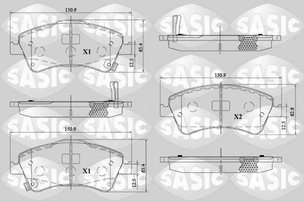 Sasic 6216170 - Bremžu uzliku kompl., Disku bremzes adetalas.lv