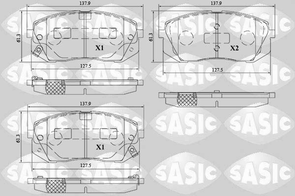 Sasic 6216214 - Bremžu uzliku kompl., Disku bremzes adetalas.lv