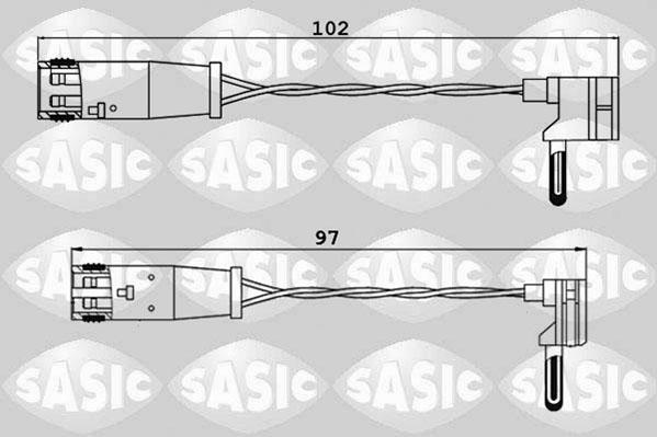 Sasic 6236033 - Indikators, Bremžu uzliku nodilums adetalas.lv