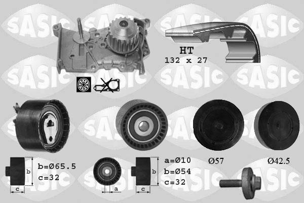 Sasic 3904011 - Ūdenssūknis + Zobsiksnas komplekts adetalas.lv