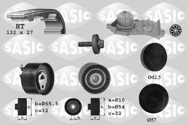 Sasic 3904035 - Ūdenssūknis + Zobsiksnas komplekts adetalas.lv