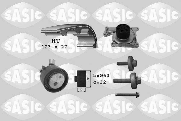 Sasic 3904037 - Ūdenssūknis + Zobsiksnas komplekts adetalas.lv