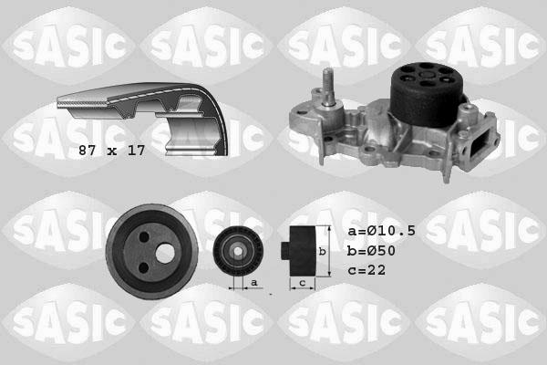 Sasic 3904028 - Ūdenssūknis + Zobsiksnas komplekts adetalas.lv