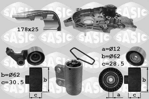 Sasic 3906094 - Ūdenssūknis + Zobsiksnas komplekts adetalas.lv