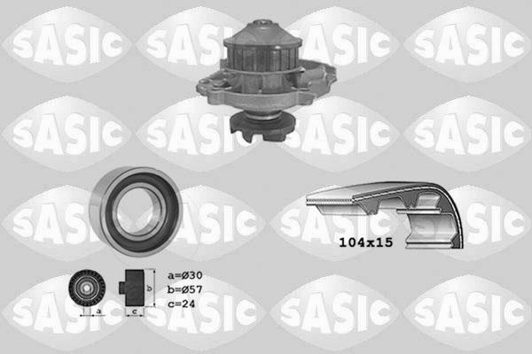 Sasic 3906015 - Ūdenssūknis + Zobsiksnas komplekts adetalas.lv