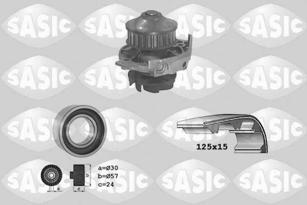 Sasic 3906018 - Ūdenssūknis + Zobsiksnas komplekts adetalas.lv